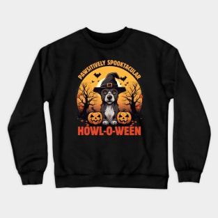 Pawsitively Spooktacular Howl-o-ween Dog Costume Crewneck Sweatshirt